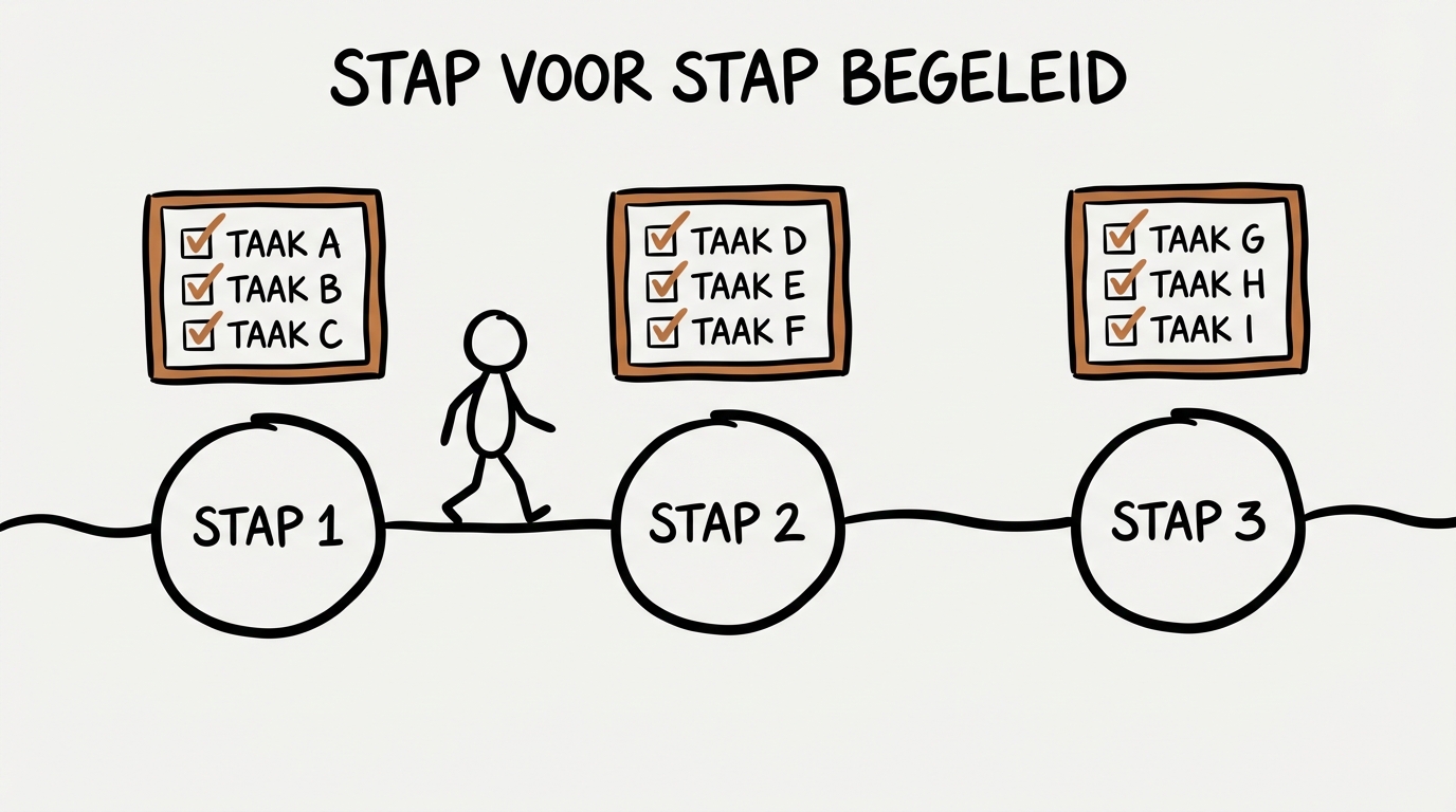 Stap voor stap begeleide klinische workflow