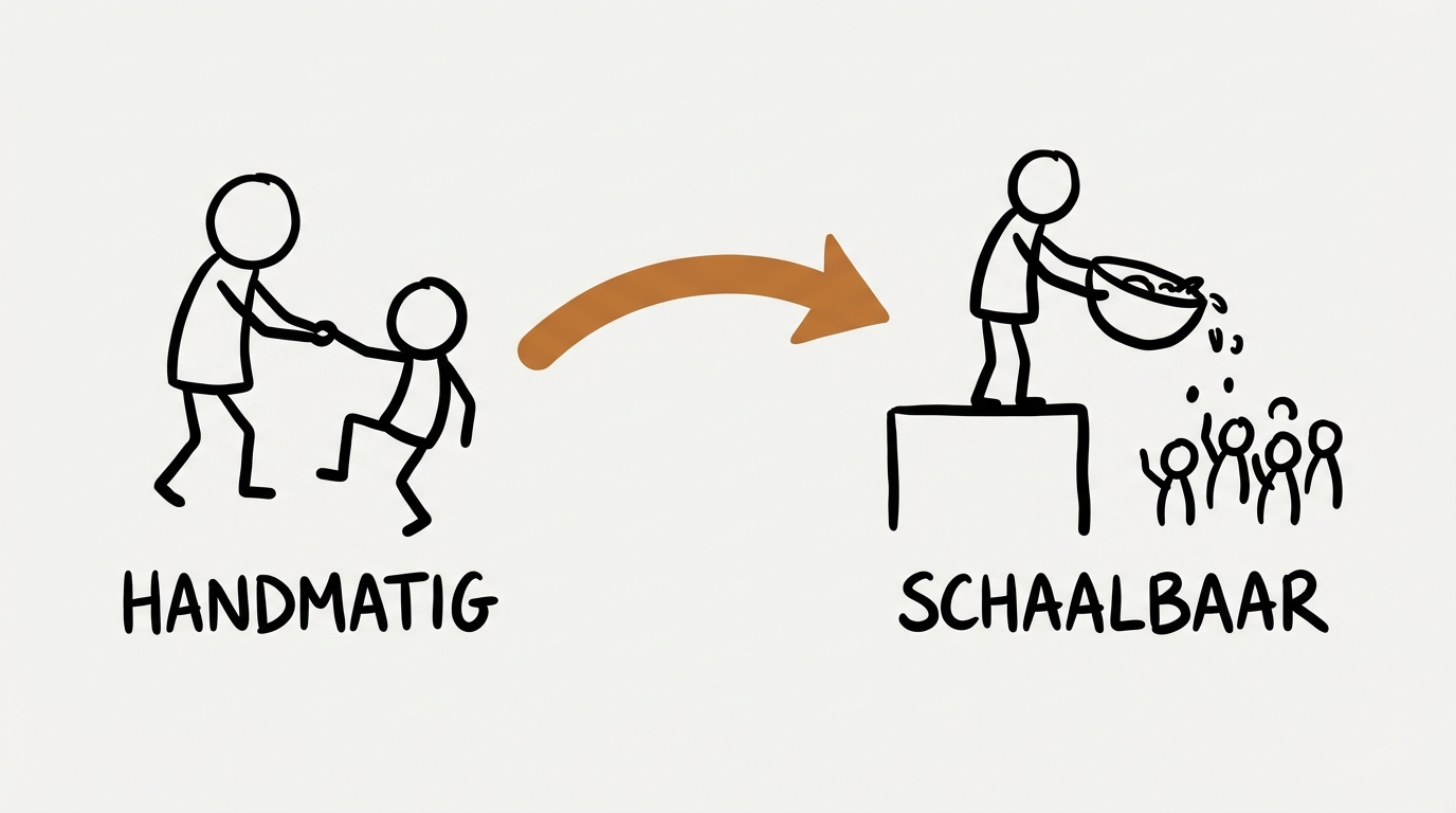 Van handmatig naar schaalbaar platform